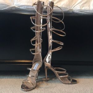 Rose Gold Gladiator Heels